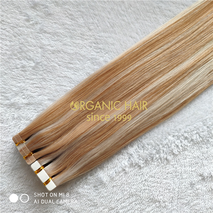 High quality double drawn tape in hair extensions  C103